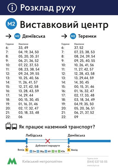 Між станціями метро "Теремки"-"Деміївська" запустять "човниковий" рух поїздів
