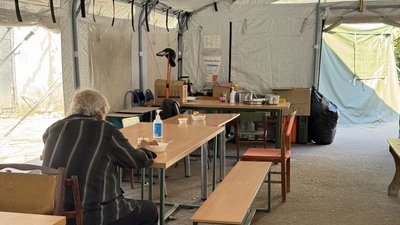 Кухня у транзитному центрі для евакуйованих Павлоград Дніпропетровська область 20 серпня 2025 рік Кухня у транзитному центрі для евакуйованих Павлоград Дніпропетровська область 20 серпня 2025 рік