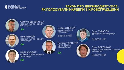 Парламент схвалив Держбюджет-2025. Як голосували депутати з Кіровоградщини Парламент схвалив Держбюджет-2025. Як голосували депутати з Кіровоградщини
