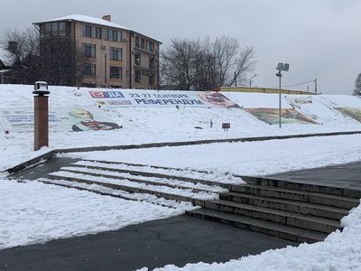 Пропагандистські банери зі звільненого Херсона презентували у Національному музеї історії України Пропагандистські банери зі звільненого Херсона презентували у Національному музеї історії України