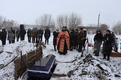 На Тернопільщині перепоховали захисника України Михайла Собка, 24 лютого 2026 року На Тернопільщині перепоховали захисника України Михайла Собка, 24 лютого 2026 року