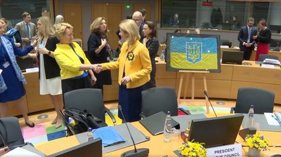 В Раді ЄС виставили прапор 36-ї окремої бригади морської піхоти