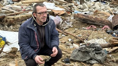 Село Щурове Лиманська громада Краматорський район руїни будинок Іван Донецька область 4 січня 2025 рік