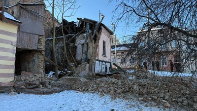 Обвалений будинок на вулиці Шолом-Алейхема Обвалений будинок на вулиці Шолом-Алейхема