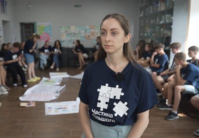 Координаторка Тернопільської коаліції НУМО Катерина Семенець, табір для молоді НУМО, 7 серпня 2026 року Координаторка Тернопільської коаліції НУМО Катерина Семенець, табір для молоді НУМО, 7 серпня 2026 року