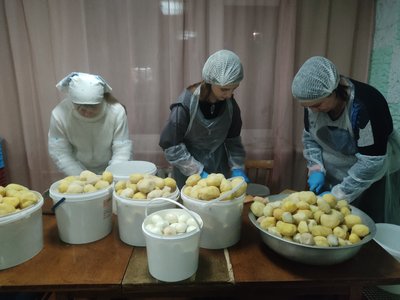 Тонну олів’є приготували та відправили на фронт для ЗСУ житомирські волонтери Тонну олів’є приготували та відправили на фронт для ЗСУ житомирські волонтери