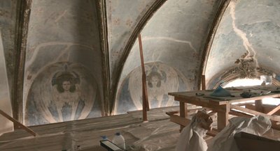 столітні розписи, стінописи, святилище столітні розписи, стінописи, святилище