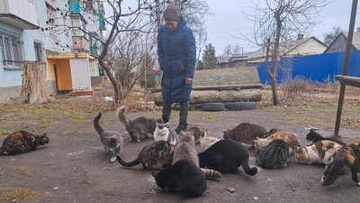 Жителька Мирнограда Алсу коти Мирноград Донецька область 11 січня 2025 року Жителька Мирнограда Алсу коти Мирноград Донецька область 11 січня 2025 року