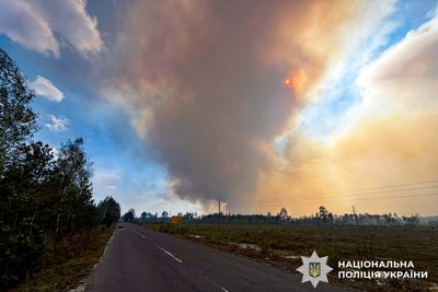"Загроза для населених пунктів": горить лісовий масив між селами на Рівненщині "Загроза для населених пунктів": горить лісовий масив між селами на Рівненщині