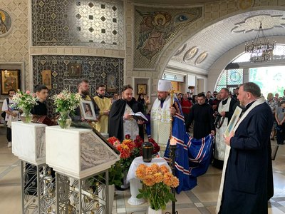 Панахида за Русланою Писанкою у Свято-Преображенському соборі у Києві Панахида за Русланою Писанкою у Свято-Преображенському соборі у Києві