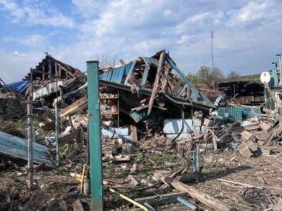 Куп’янський район після авіаудару 25 квітня Куп’янський район після авіаудару 25 квітня