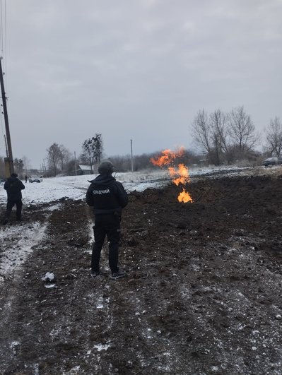Влучання зафіксували поблизу села Орішанки, пошкоджені три будинки, господарські споруди, газо- та енергомережі 6 січня 2025 року
