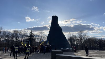 День народження Тараса Шевченка під пам'ятником, 9 березня 2024 року