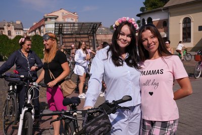 Велопарад дівчат, велосипеди, Франківськ