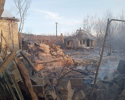 Наслідки дронової атаки у селі Горожанівці на Харківщині Наслідки дронової атаки у селі Горожанівці на Харківщині