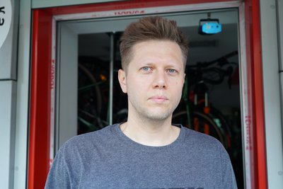 Власник веломагазину у Харкові Олексій Овсянніков