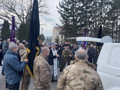 Похорон, прощання із бійцем, ЗСУ, Борщівська міська рада, 12 лютого 2026, Тернопіль