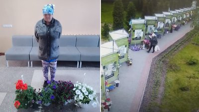 Крадіжка квітів з Алеї пам'яті в Олександрії. Затримали двох підозрюваних Крадіжка квітів з Алеї пам'яті в Олександрії. Затримали двох підозрюваних