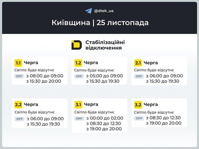 У Києві та області оновили на сьогодні графіки відключення світла У Києві та області оновили на сьогодні графіки відключення світла