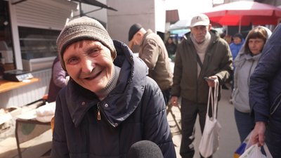 Ціни на продукти до великоднього кошика, тернопільський ринок, покупчиня Ольга Чумак, 7 квітня 2026 року