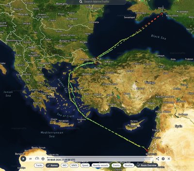 Qırımdan hırsızlanğan ububatnen daa bir gemi İsrailge keldi Qırımdan hırsızlanğan ububatnen daa bir gemi İsrailge keldi