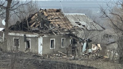 Зруйнований обстрілами будинок село Спасько-Михайлівка Новодонецька громада Донецька область 19 грудня 2025 рік Зруйнований обстрілами будинок село Спасько-Михайлівка Новодонецька громада Донецька область 19 грудня 2025 рік