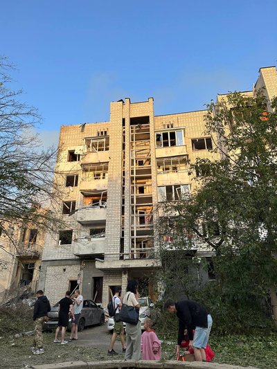 Пошкоджені будинки внаслідок обстрілу Львова 4 вересня Пошкоджені будинки внаслідок обстрілу Львова 4 вересня
