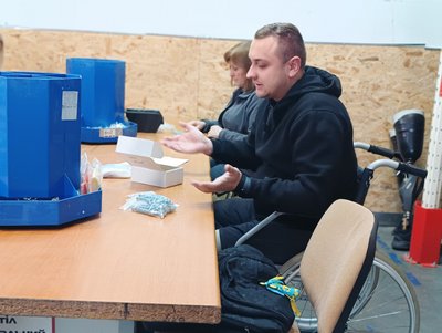 Ветеран Сергій Копищик повернувся на роботу на протезах Ветеран Сергій Копищик повернувся на роботу на протезах
