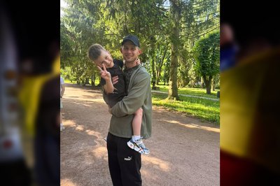 Перша зустріч військового з сином після полону Перша зустріч військового з сином після полону