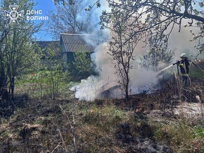 На Волині рятувальники загасили дві пожежі на відкритій місцевості На Волині рятувальники загасили дві пожежі на відкритій місцевості