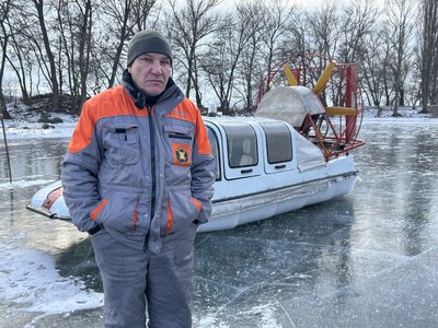 На Кременчуцькому водосховищі рятувальники чергують на аероглісері На Кременчуцькому водосховищі рятувальники чергують на аероглісері