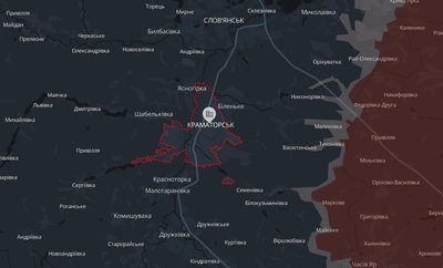 Місто Краматорськ Донецької області на мапі аналітичного проєкту DeepState 19 жовтня 2026 року Місто Краматорськ Донецької області на мапі аналітичного проєкту DeepState 19 жовтня 2026 року