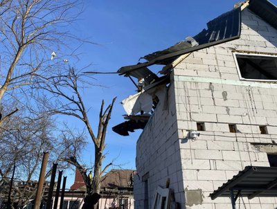 Наслідки дронової атаки на Черкащині, 18 лютого 2025 року Наслідки дронової атаки на Черкащині, 18 лютого 2025 року