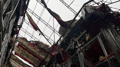 На Барабашово у Харкові після удару РФ На Барабашово у Харкові після удару РФ