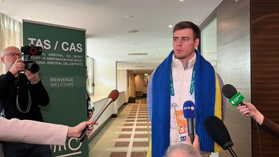 Владислав Гераскевич після слухання у CAS. Владислав Гераскевич після слухання у CAS.
