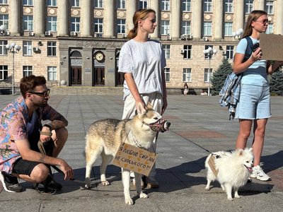 "Черкасам не байдуже": на центральній площі міста відбулася четверта акція на підтримку Федорова