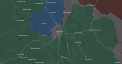 Купʼянськ на мапі, 27 грудня 2025 року Купʼянськ на мапі, 27 грудня 2025 року