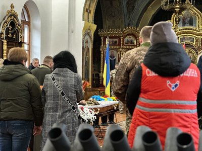 Прощання у Свято-Георгієвському храмі з Русланом Суюнджевим Прощання у Свято-Георгієвському храмі з Русланом Суюнджевим