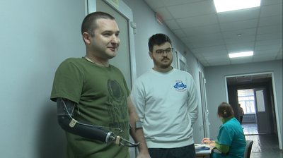 Ветеран Євгеній Красняник на реабілітації в Полтаві Ветеран Євгеній Красняник на реабілітації в Полтаві