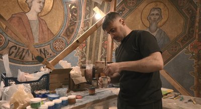 Мирон Катаран, реставратор, фарби, столітні розписи Мирон Катаран, реставратор, фарби, столітні розписи