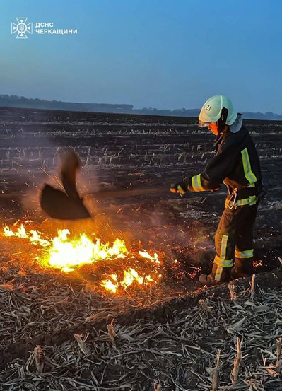 На Черкащині за добу сталося вигоріло 12 гектарів сухостою