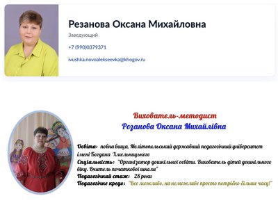 Oksana Rezanova Oksana Rezanova