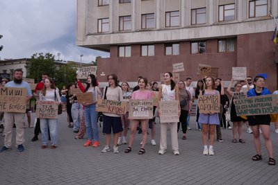 Протест, звільнення міністра оборони, Михайло Федоров, Франківськ Протест, звільнення міністра оборони, Михайло Федоров, Франківськ