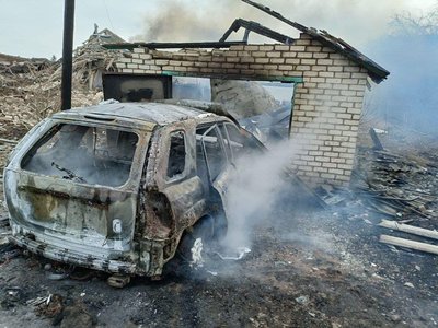 Наслідки обстрілу Борової, березень 2024 року Наслідки обстрілу Борової, березень 2024 року