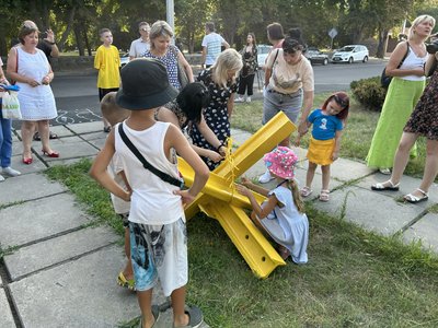 У Кременчуці відбулася акція солідарності з містом Бердянськ У Кременчуці відбулася акція солідарності з містом Бердянськ