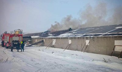 пожежа, дснс, пожежники, пожежа на птахофермі