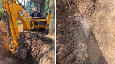 У Черкасах третій день ліквідовують наслідки влучання блискавки у водопровід У Черкасах третій день ліквідовують наслідки влучання блискавки у водопровід