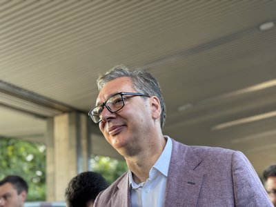 Президент Сербії Александр Вучич прибув на залізничний вокзал у Києві зранку 15 липня 2026 року