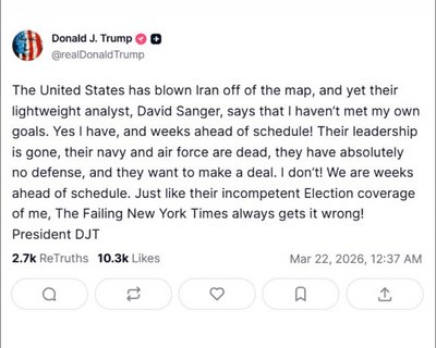Трамп заявив, що США "стерли з карти" Іран