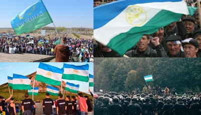 Протести "Башкорту" протести проти промислової експлуатації гори Куштау в Республіці Башкортостан, Росія, серпень 2020. Тоді відбулися збройні сутички з ОМОНом та близько 50 активістів були затримані Протести "Башкорту" протести проти промислової експлуатації гори Куштау в Республіці Башкортостан, Росія, серпень 2020. Тоді відбулися збройні сутички з ОМОНом та близько 50 активістів були затримані